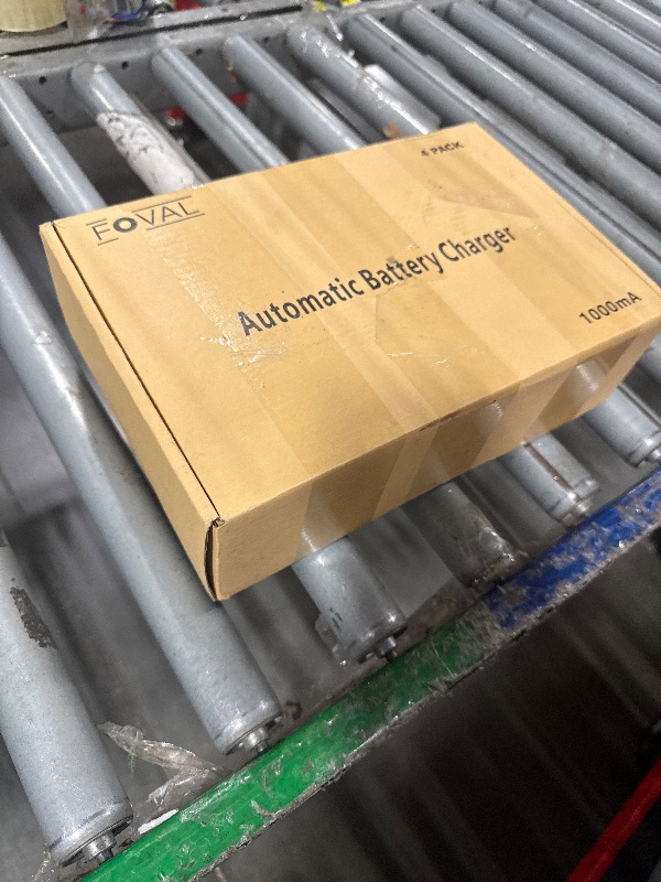 Photo 1 of [4-Pack] FOVAL Fully Automatic Trickle Battery Charger, 1000mA 12V Smart Car Battery Charger, Battery Maintainer, Float Charger for Motorcycle Car Lawn Mower Boat ATV Cell Lead Acid Batteries