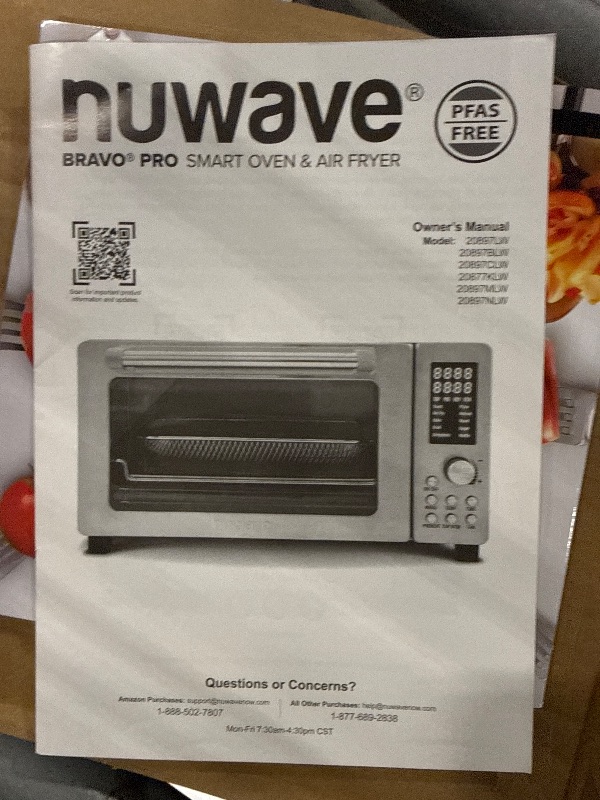 Photo 1 of ***SAME****Nuwave Bravo Pro Smart 21QT Toaster Oven Air Fryer Combo, Convection Oven Countertop, 10 functions all in 1, with even & quick crisp technology, 50-450°F, 1800W, Stainless Steel
