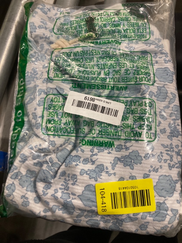 Photo 1 of ***VERY USED*** TESAFNG Lunch Bag - Insulated Lunch Box for Women, Reusable Large Capacity Cooler Bag for Adult, Small Leakproof Cute Corduroy Lunch Tote for Work Office Travel Picnic (Corduroy Blue-Flower)