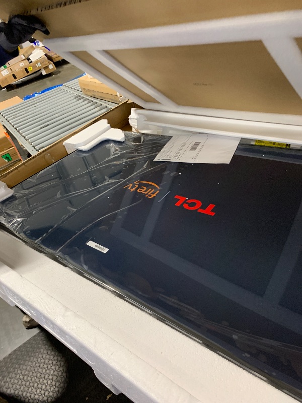 Photo 1 of **RED LINE DOWN THE MIDDLE**TCL 55-Inch Class S5 UHD 4K LED Smart TV with Fire TV (55S551F, 2024 Model), Dolby Vision, HDR PRO+, Dolby Atmos, Alexa Built-in with Voice Remote, Apple AirPlay 2 Compatibility, Streaming Television