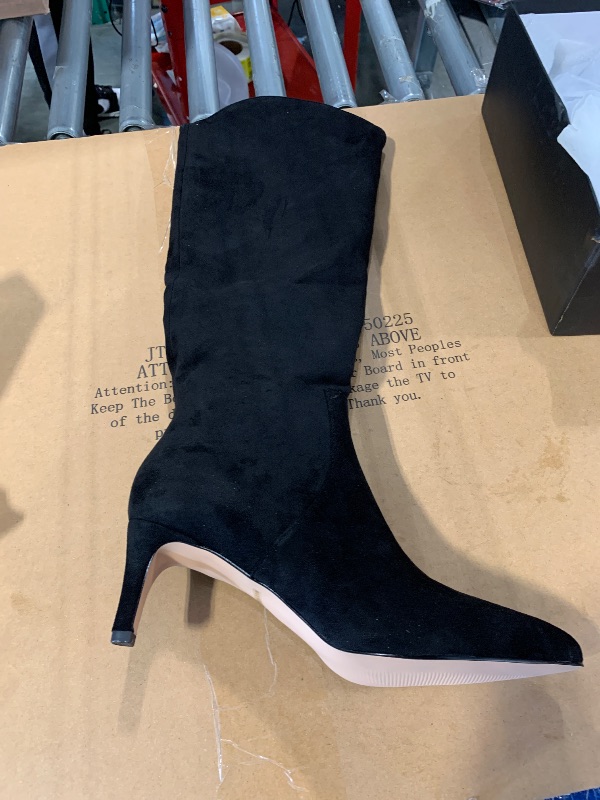 Photo 1 of  Knee High Boots Women Pointed Toe Tall Boots 3 In Stiletto High Heel Long Boots Side Zipper Dress Knee High Boots
Size 9.5   