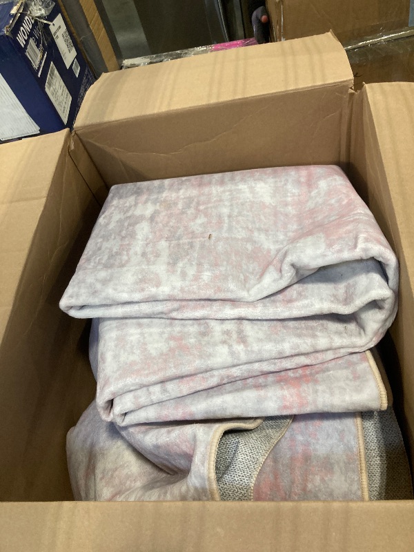 Photo 1 of ***SIMILAR PRODUCT*** RELEANY Washable Area Rugs 6'x8' Non-Slip Modern Abstract Soft for Living Room Entryway Bedroom Nursery, Print Pattern, Grey Pink