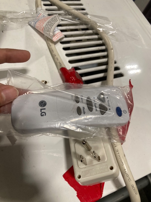 Photo 1 of ***HE HAS A SMALL DAMAGE TO HIS BACK*** LG 10, 000 BTU Smart Window Air Conditioner, 115V, Cools up to 450 Sq. Ft., Smartphone and Voice Control, LG ThinQ enabled, works with Amazon Alexa and Hey Google, 3 Cool & Fan Speeds, White