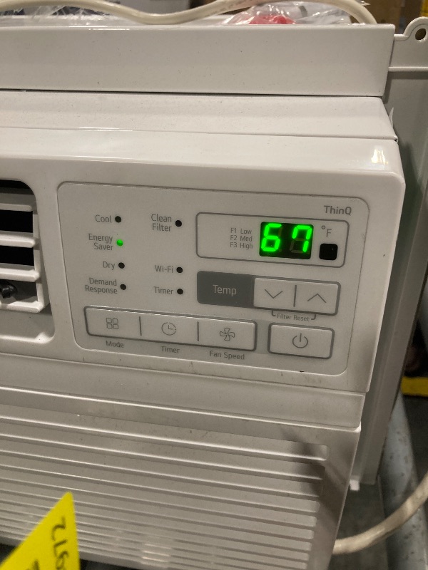 Photo 1 of ***HE HAS A SMALL DAMAGE TO HIS BACK*** LG 10, 000 BTU Smart Window Air Conditioner, 115V, Cools up to 450 Sq. Ft., Smartphone and Voice Control, LG ThinQ enabled, works with Amazon Alexa and Hey Google, 3 Cool & Fan Speeds, White