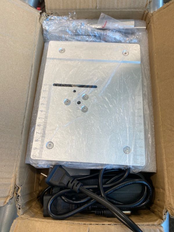 Photo 1 of *MINOR DAMAGE - USED*
MXBAOHENG Mini Table Saw S3 Portable Precision Craft Table Saw, 1/2" Adjustable Cut Depth, Seven Speed Adjustable Power Supply, for Small Hobby Woodworking Miniature Wood Craft Cutting