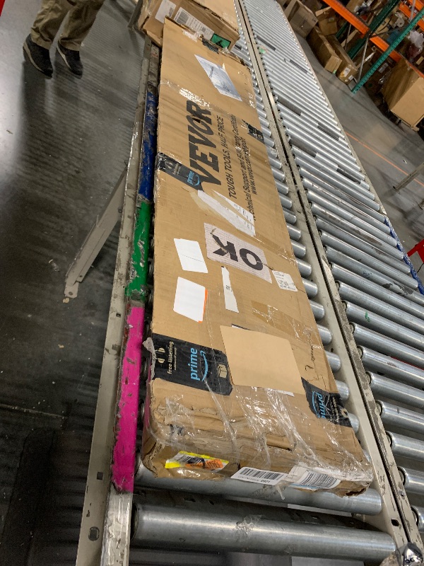 Photo 1 of ***MISSING HARDWARE**** VEVOR Stainless Steel Overshelf, 12 x 60 Inch Double Deck Height Adjustable Prep Work Table for Kitchen, Restaurant and Workshop