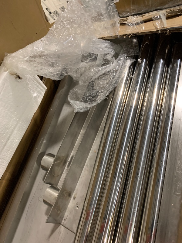 Photo 1 of ***MISSING HARDWARE**** VEVOR Stainless Steel Overshelf, 12 x 60 Inch Double Deck Height Adjustable Prep Work Table for Kitchen, Restaurant and Workshop