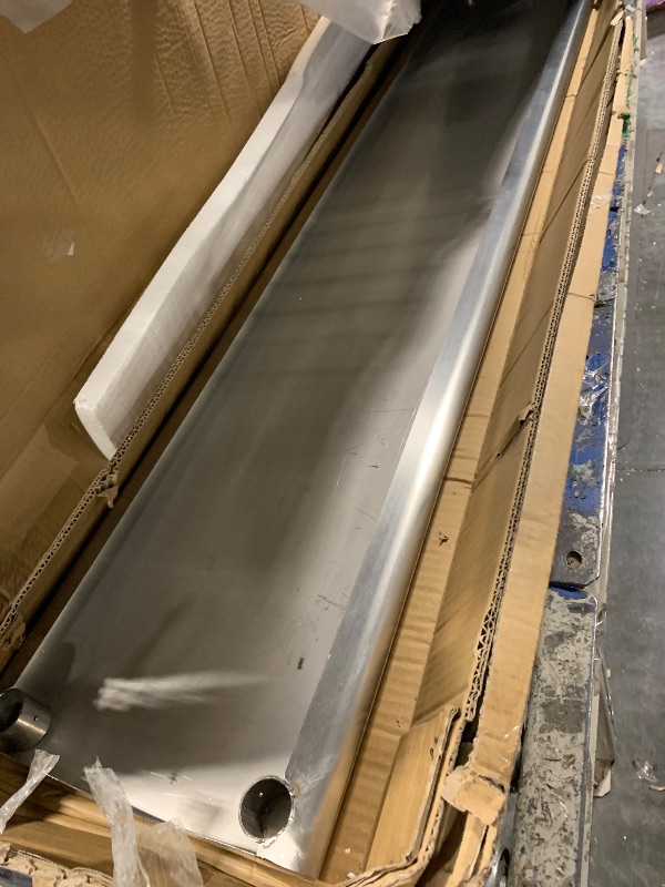 Photo 1 of ***MISSING HARDWARE**** VEVOR Stainless Steel Overshelf, 12 x 60 Inch Double Deck Height Adjustable Prep Work Table for Kitchen, Restaurant and Workshop