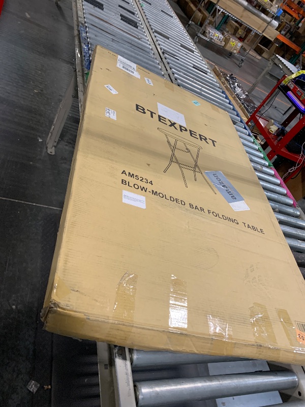 Photo 1 of *****SIMILAR ITEM***** BTEXPERT 32" Round 43" Bar Height White Granite Plastic Folding Table Portable Commercial Table Banquet Card Coffee Dining Cocktail Table for Wedding Party Event Home Kitchen Outdoor