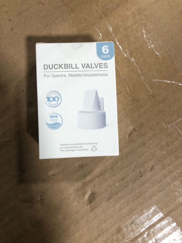 Photo 1 of [6-Count] Papablic Duckbill Valves for Spectra and Medela, Replaceable Duckbill Valves for Spectra S1 Spectra S2 valves and Medela Pump in Style, BPA/DEHP Free White