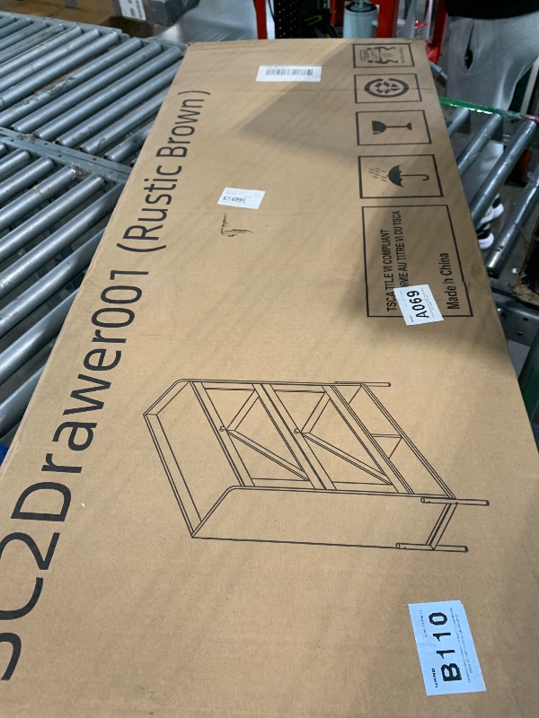 Photo 1 of *USED*
GarveeHome Shoe Cabinet with 2 Flip Drawers, Freestanding Shoe Storage Cabinet Organizer for Entryway, Narrow Shoe Rack Cabinet, Dry and Wet Separation Shoe Organizer with Metal Legs, Brown