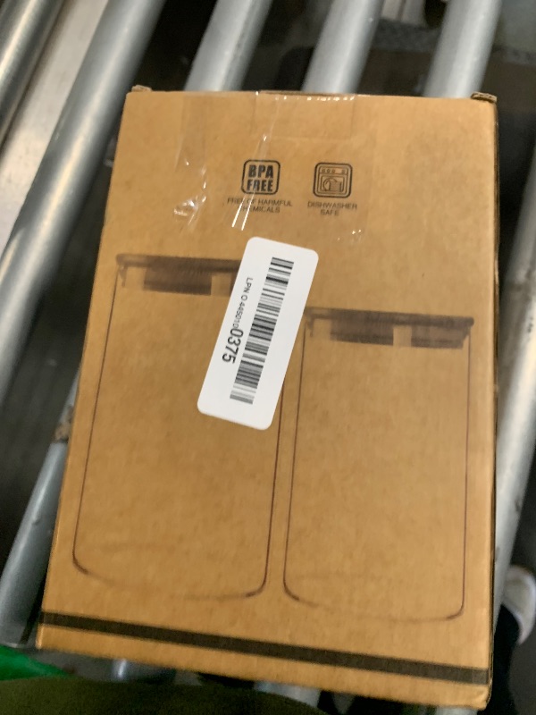 Photo 1 of ***CORRECT ITEM*****HomeyHoney 33+17 oz Glass Food Storage Jars with Airtight Lids, Clear Glass Jar with Bamboo Lid, Airtight Food Canister for Tea, Candy, Coffee, Sugar, Cookie, Snack. (Round | 5+6 Inch)