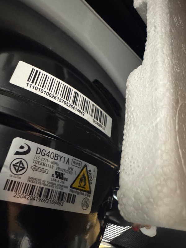 Photo 1 of ***** TURNS ON PERFECTLY****** Midea WHD-113FB1 Double Door Mini Fridge with Freezer for Bedroom Office or Dorm with Adjustable Remove Glass Shelves Compact Refrigerator, 3.1 cu ft, Black