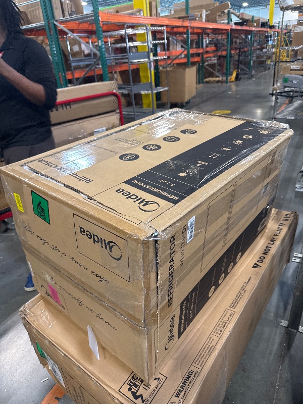 Photo 1 of ***** TURNS ON PERFECTLY****** Midea WHD-113FB1 Double Door Mini Fridge with Freezer for Bedroom Office or Dorm with Adjustable Remove Glass Shelves Compact Refrigerator, 3.1 cu ft, Black