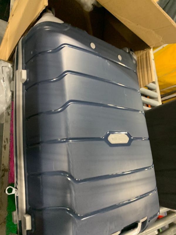 Photo 1 of **HAS SOME DAMAGE**
Samsonite Freeform 28-Inch Large Luggage with Dual 360° Spinner Wheels - Checked Suitcase - TSA Lock, Airline-Approved - Lightweight Durable Polypropylene Expandable Hardshell - Navy