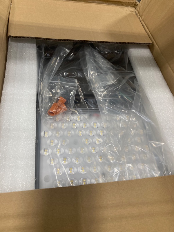 Photo 1 of ledmo 300W LED Parking Lot Light Slip Fitter Mount 36000LM 5000K Outdoor Commercial Area Flood with Dusk to Dawn Photocell, Easy Installation IP65 Waterproof Shoebox Light for Street, Yard