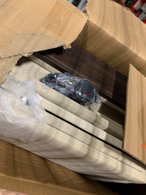 Photo 1 of ****TWO BOXES****YITAHOME King Size Bed Frame with 58" Tall Headboard, Storage Headboard Bed with USB Charging Stations, Type-C Port, Velvet Upholstered Beds with Deep Button Tufted, No Box Spring Needed, Beige