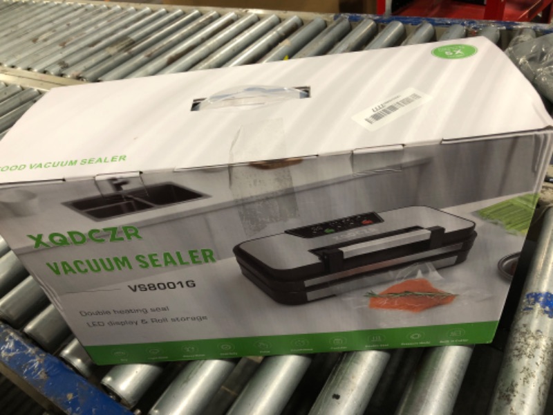 Photo 1 of ***bag rolls missing*** 95kPa Vacuum Sealer Machine, Powerful Double Pump 10-in-1 Food Sealing System with Double Heat Seal, Built-in Cutter & Bag Storage, Easy-Lock Handle, Hose, 2 Bag Rolls, Durable Stainless Steel Design