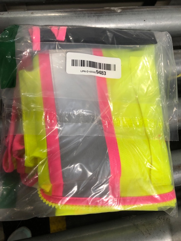 Photo 1 of ***VERY USED*** Hi Vis Safety Vest for Women,Working Drawstring Waist Construction Vest with Pockets and Zipper,Womens Safety Vest,ANSI Type R Class2