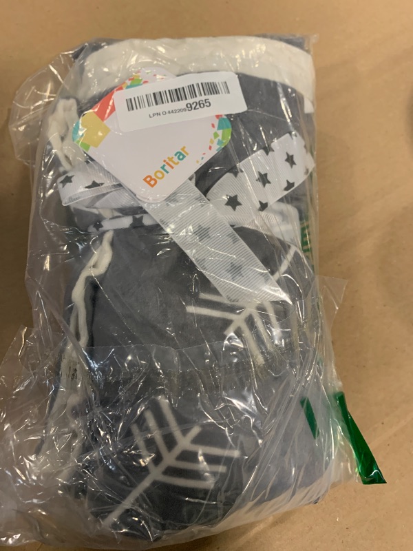 Photo 1 of **MINOR DAMAGE - USED**
BORITAR Baby Blanket Super Soft Minky with Double Layer Dotted Backing, Little Grey Arrows Printed 30 x 40 Inch, Receiving Blankets