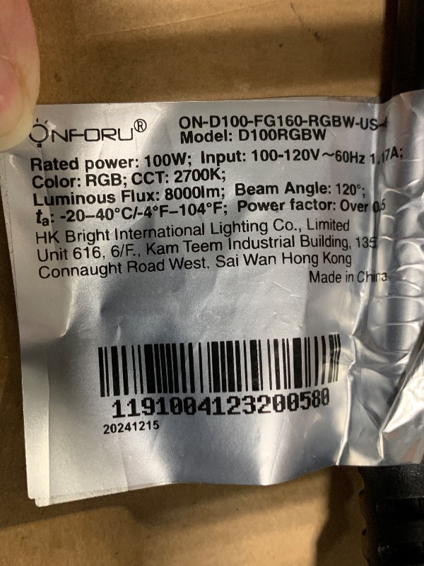 Photo 1 of *** NO REMOTE CONTROL *** Onforu LED Flood Light Outdoor 800W Equivalent, 100W Color Changing RGBW Floodlight with Remote, Stage Lights Uplights for Events, IP66 Uplighting Spotlight Floor Strobe Light for Christmas 4 Pack