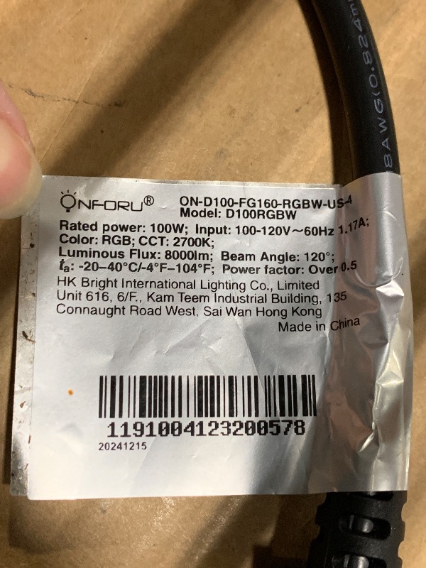 Photo 1 of *** NO REMOTE CONTROL *** Onforu LED Flood Light Outdoor 800W Equivalent, 100W Color Changing RGBW Floodlight with Remote, Stage Lights Uplights for Events, IP66 Uplighting Spotlight Floor Strobe Light for Christmas 4 Pack