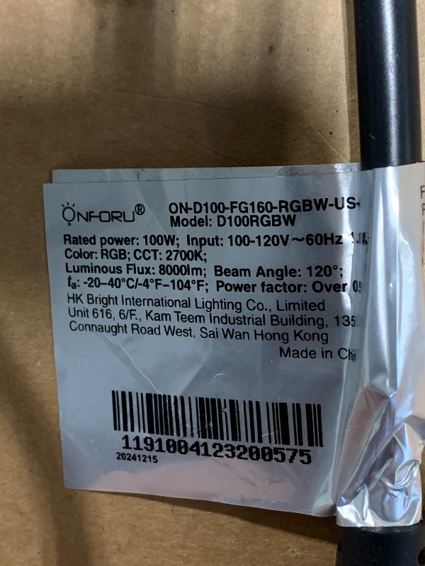 Photo 1 of *** NO REMOTE CONTROL *** Onforu LED Flood Light Outdoor 800W Equivalent, 100W Color Changing RGBW Floodlight with Remote, Stage Lights Uplights for Events, IP66 Uplighting Spotlight Floor Strobe Light for Christmas 4 Pack