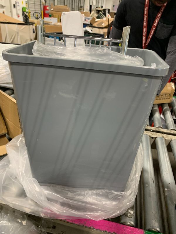 Photo 1 of Single Pullout Trash Can for Under Kitchen Cabinets Include Single 35QT Trash Bin Doesn't Include Door Fittings, Bottom-Mount Recycling Bin