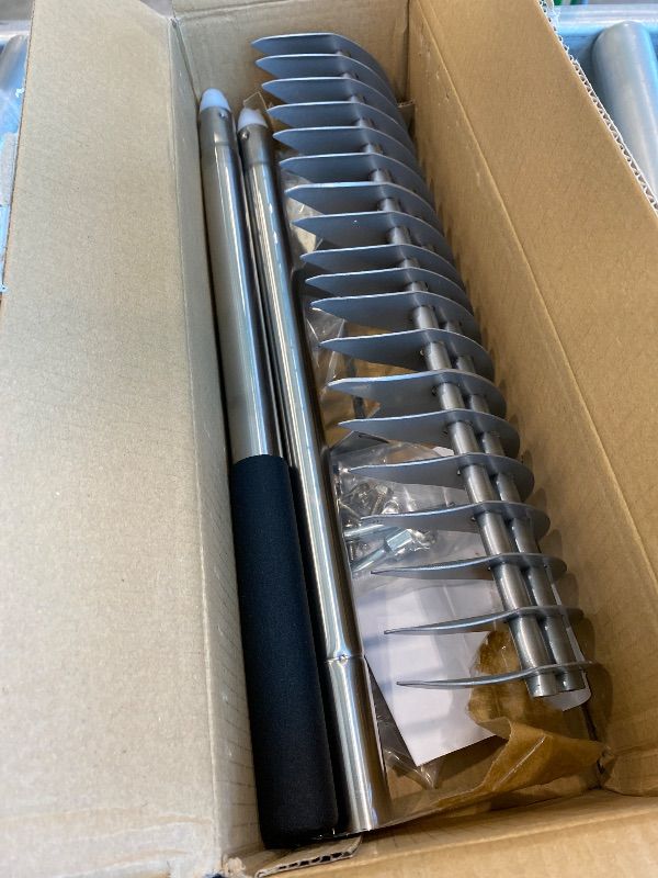 Photo 1 of **MISSING PARTS**
BARAYSTUS Thatching Rake 15-Inch Wide for Cleaning Dead Grass Efficient Steel Metal Grass Rake with Stainless Steel Handle Lawn loosening Soil 58.5-Inch Length