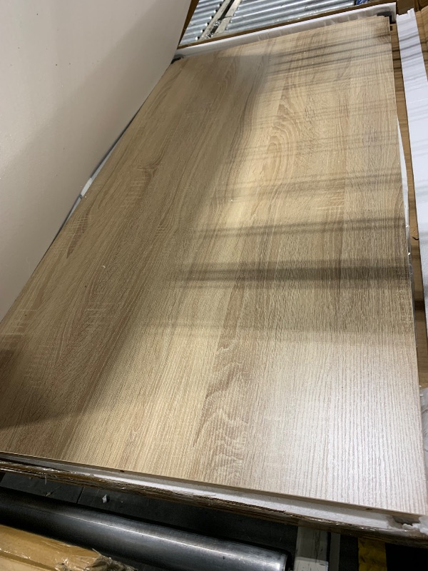 Photo 1 of *** BROKEN BOARD *** Sareda Washer Dryer Countertop 27.5" W x 54" L Laundry countertop for Storage and Organization with Edge Rails, Oak