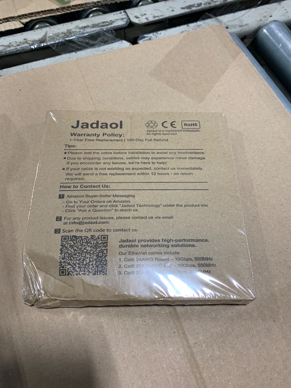 Photo 1 of *** NEW FACTORY *** Jadaol Cat 6 Ethernet Cable 75 ft, Outdoor & Indoor 10Gbps Support Cat8 Cat7 Network, Flat RJ45 Internet LAN Computer Patch Cable for Router, Modem, Switch, Gaming Consoles, Streaming Devices, White