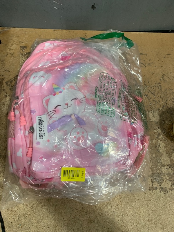Photo 1 of (used) Jumpopack Unicorn Backpack Cat Backpacks for Girls Kids School Backpacks for Elementary Girls Backpack with Lunch Box