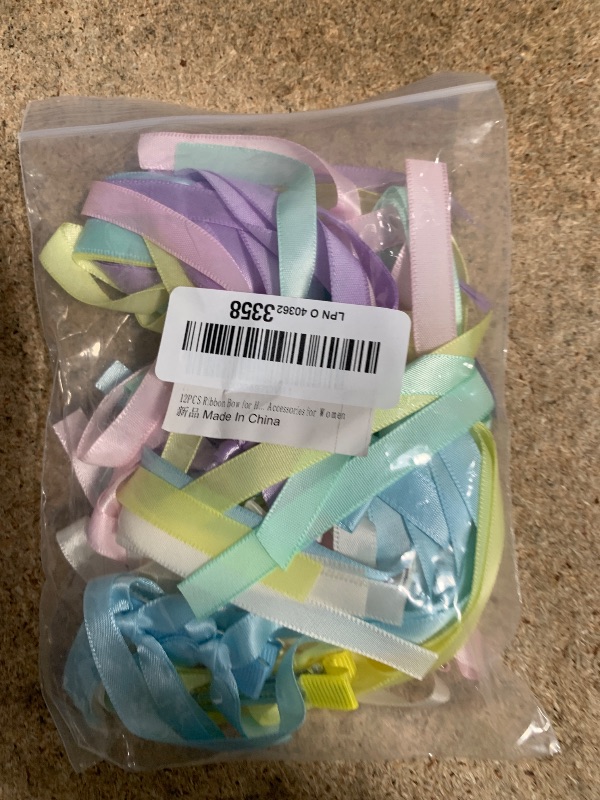 Photo 1 of 12PCS Ribbon Bow for Hair, Double Bowknots Hair Barrettes, Long Tassels Ribbon Hair Tinsel Clip, Kawaii Accessories for Women, Cute Bows Braiding Hair Accessories for Women