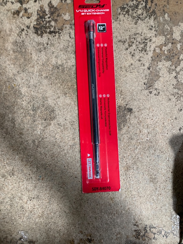 Photo 1 of 12" Magnetic Screwdriver Bit Holder Set, 1/4 Inch Hex Shank Quick Release Extension Adapter, Super Straight Durable CR-V Steel, Universal Fit for Impact Driver Bits