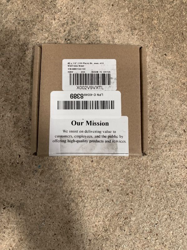 Photo 1 of #6 x 1 Phillips Flat Head Sheet Metal Screws, Stainless Steel 410 Self Drilling Screws for Metal, Countersunk Head, Phillips Drive, Self Tapping, 100 Pack