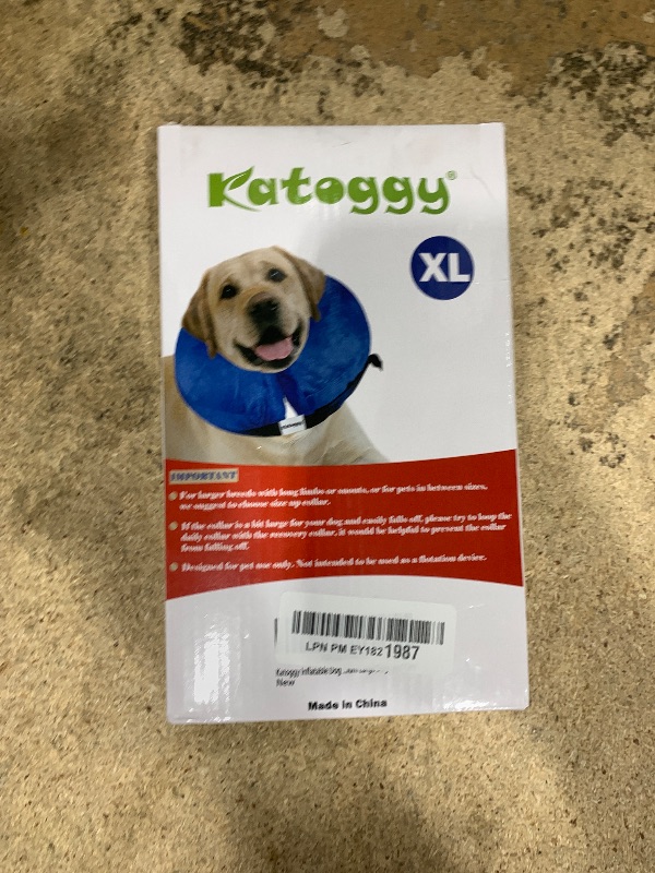 Photo 1 of Katoggy Inflatable Dog Cone Collar for After Surgery, Doggie Neck Blow up Donut Recovery ECollar, Soft Adjustable Dog Cone for Small Medium Large Dogs and Cats