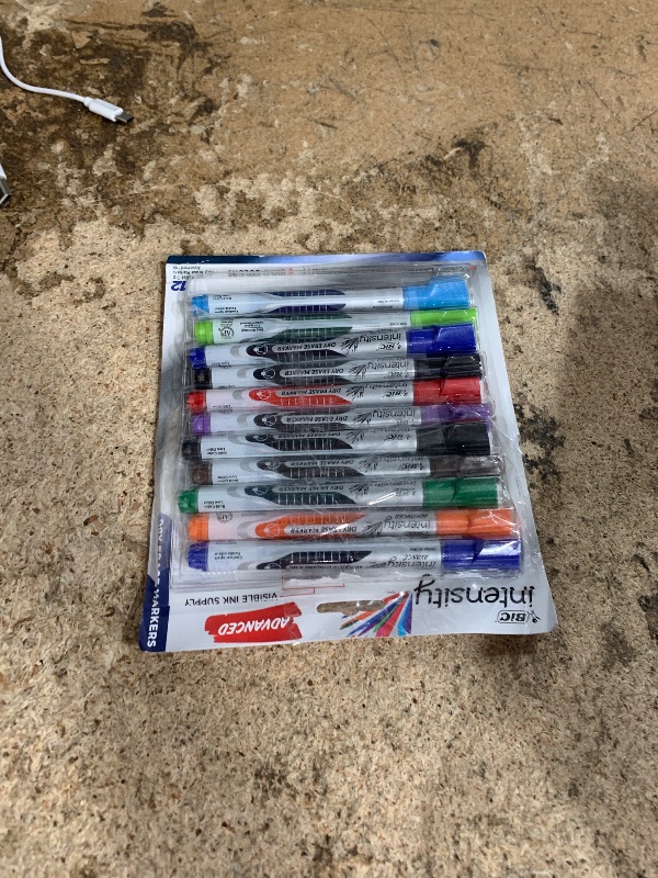 Photo 1 of *ONLY 11* BIC Intensity Advanced Colorful Dry Erase Markers, Bullet Tip, 12-Count Pack of Assorted Colors, Whiteboard Markers for Teachers and Office Supplies