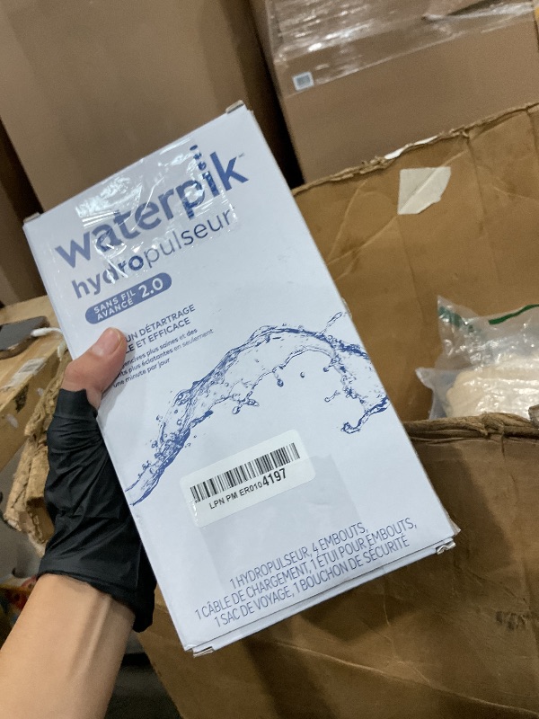 Photo 1 of **MISSING CHARGING CABLE, FLOSSER TIPS, TRAVEL CASE** Waterpik Cordless Advanced 2.0 Water Flosser For Teeth, Gums, Braces, Dental Care With Travel Bag and 4 Tips, ADA Accepted, Rechargeable, Portable, and Waterproof, Gray WP-587, Packaging May Vary