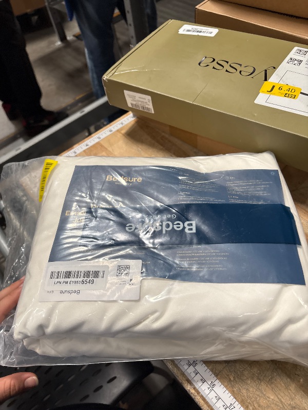 Photo 1 of Bedsure Duvet Cover King Size - Soft Double Brushed Bedding Set for Kids & Adults, Zipper Closure, 3 Pieces, Includes 1 Duvet Cover (104"x90") & 2 Pillow Shams, NO Comforter, Ivory White