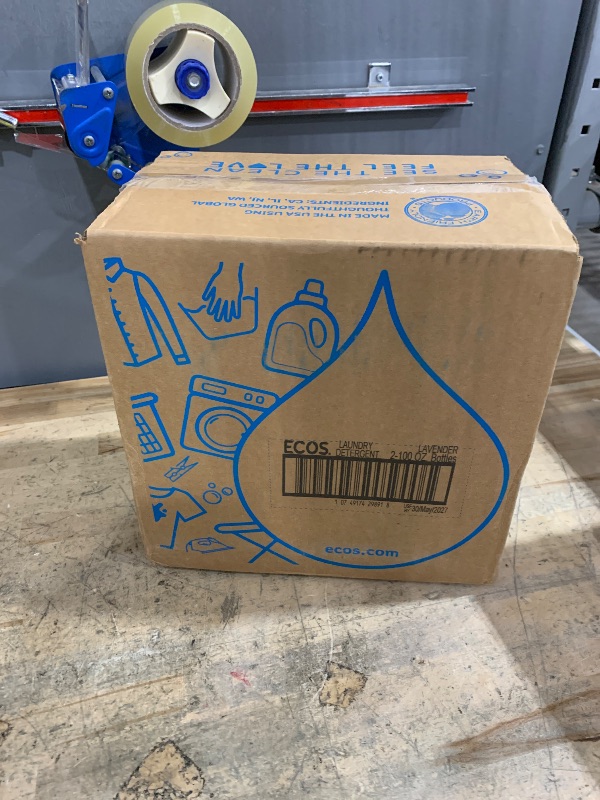 Photo 1 of **PARTIAL SET/ 1 BOTTLE 50% USED** ECOS Laundry Detergent Liquid, 200 Loads - Dermatologist Tested Laundry Soap - Hypoallergenic, EPA Safer Choice Certified, Plant-Powered - Lavender, 100 Fl Oz (Pack of 2)