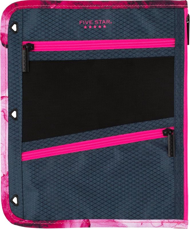 Photo 1 of Five Star Zipper Pouch, Pencil Pouch, Pencil Case, Fits 3-Ring Binder, Assorted Colors, Color Will Vary, 1 Count (50642)
