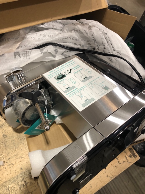Photo 1 of CASABREWS CM5418 Espresso Machine 20 Bar, Compact Espresso Maker with Steam Milk Frother, Stainless Steel Coffee Machine with 34oz Removable Water Tank for Cappuccino, Latte, Silver