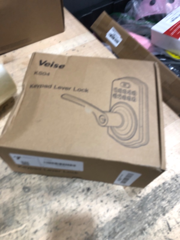Photo 1 of Veise Keypad Door Lock with Handle, Keyless Entry for Front Door & Bedroom, Electronic Lock with Code, Auto-Locking, Easy Installation, Passage Mode, Satin Nickel