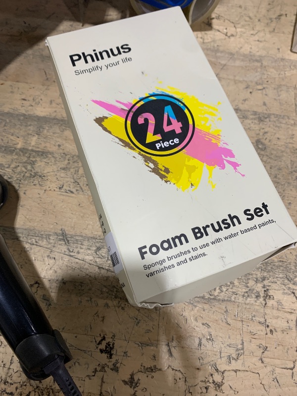 Photo 1 of 24 Pcs Foam Paint Brushes, Wood Handle Sponge Brushes for Painting, Staining, Varnishes, and DIY Craft Projects (1'', 2'' and 3'')