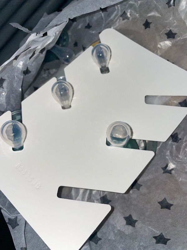 Photo 1 of Tommee Tippee Night Time Pacifier, 6-18 Months, Symmetrical Silicone Baglet, BPA-Free Binkies, Glow in The Dark Technology, Blue Rainbow, Pack of 6