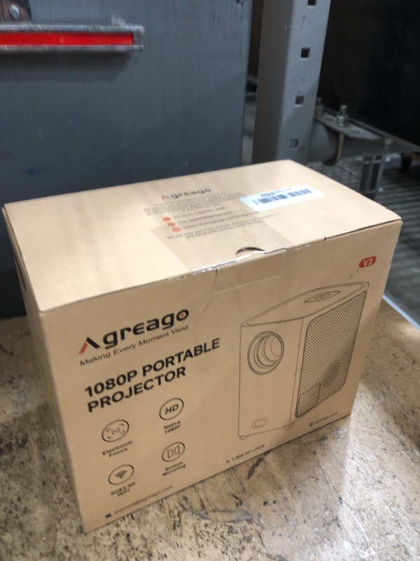 Photo 1 of [Electric Focus] Projector with WiFi and Bluetooth, Native 1080P 15,000 Lumens 4K Supported, Agreago Outdoor Movie Projector for Home Theater UP to 300", for iOS/Android/TV Stick/HDMI/USB
