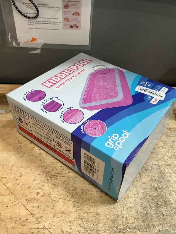 Photo 1 of 2-in-1 Inflatable Kiddie Pool, 65"x39"x10" (5'5") Soft Cushioned Floor, Handles, Drain, Shallow Rectangular Blowup Swimming Pool for Kids Age 2+ Toddler Ball Pit, Small Adult Backyard Tanning Pool