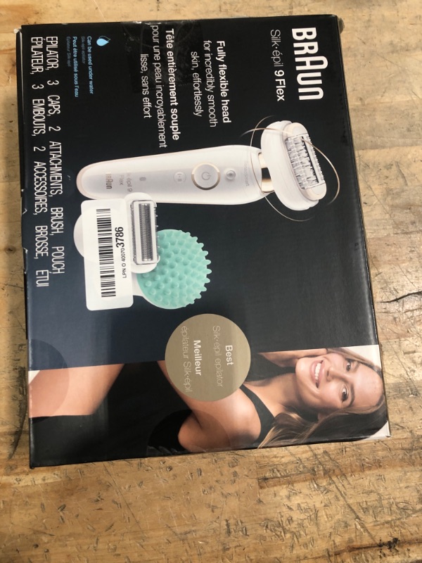 Photo 1 of *****************USED****************
Braun Epilator Silk-épil 9 9-020 with Flexible Head, Facial Hair Removal for Women, Hair Removal Device, Shaver & Trimmer, Cordless, Rechargeable, Wet & Dry, Beauty Kit with Body Massage Pad