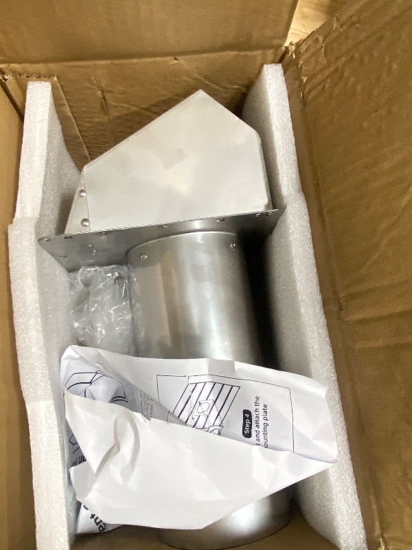 Photo 1 of 4 Inch Dryer Vent Cover Outside Hooded Wall Vent with Screen and Damper,4" Exterior Wall Vent Dryer Air Vent,Exhaust Wall Mount Cover Cap for Dryer Ventilation&Outdoor Air Exhaust, Stainless Steel