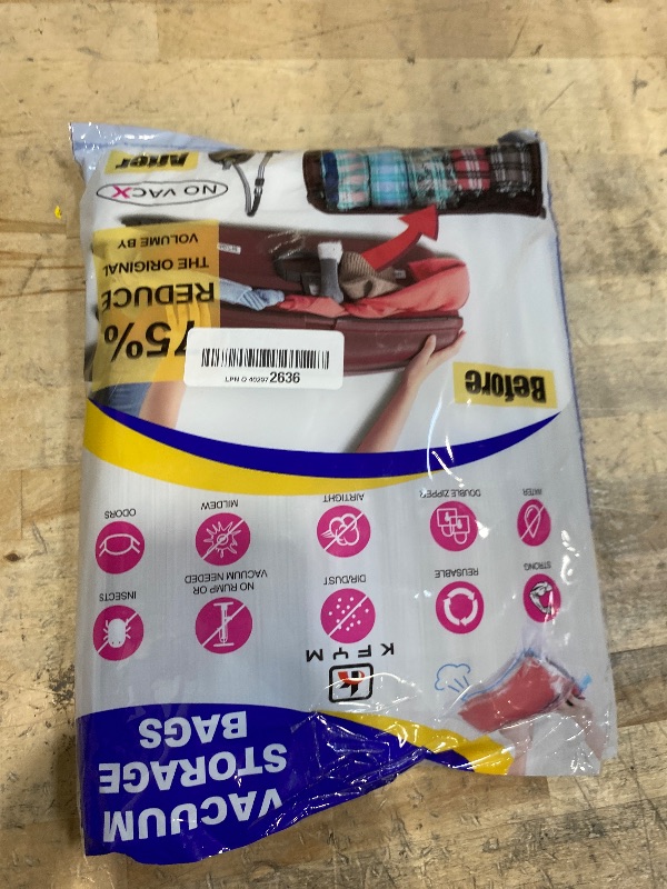 Photo 1 of 10Pack Travel Space Saver Bags (4 x S, 3 x L, 3 xL), Reusable KFYM Vacuum Travel Storage Bag, Saves 75% of Storage Space, Roll-Up Compression, No Need For Vacuum Machine Or Pump